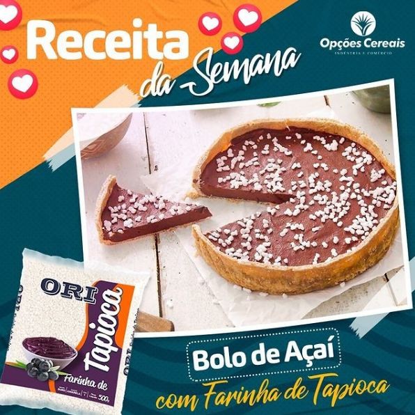 Bolo de Açaí com Farinha de Tapioca